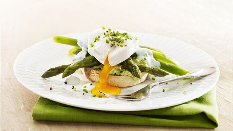 healthy healthy poached egg with asparagus recipe recipe Poached Egg with Asparagus
