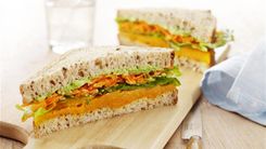 Roasted Pumpkin & Salad Sandwich