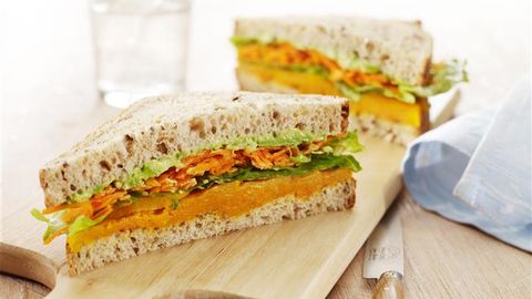 Roasted Pumpkin &amp; Salad Sandwich