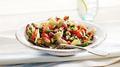 healthy healthy rainbow pasta salad recipe recipe Rainbow Pasta Salad