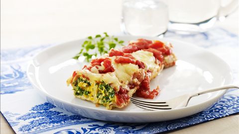 healthy healthy spinach pumpkin & cheese cannelloni recipe recipe Spinach Pumpkin & Cheese Cannelloni