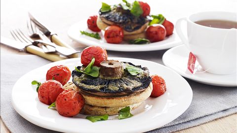 healthy healthy pesto baked mushroom recipe recipe Pesto Baked Mushroom