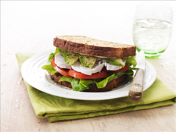 Healthy Chunky Chicken Salad & Avocado Sandwich Recipe