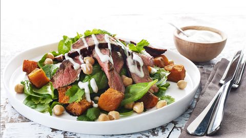 Warm Beef &amp; Pumpkin Salad