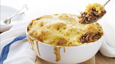 healthy healthy potato topped beef & mushroom pie recipe recipe Potato Topped Beef & Mushroom Pie