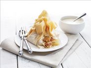 Pear & Date Parcels with Orange Ricotta Cream
