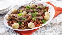 Rosemary Lamb with Sicilian Vegetables