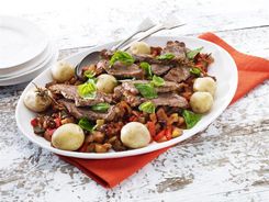Rosemary Lamb with Sicilian Vegetables