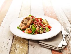 Pork Medallions with Chargrilled Potato Salad