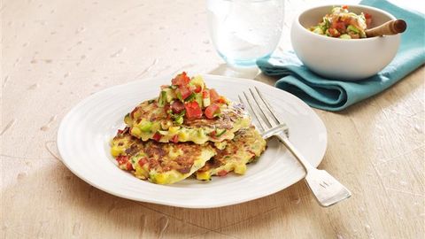healthy healthy zucchini & corn fritters recipe recipe Zucchini & Corn Fritters