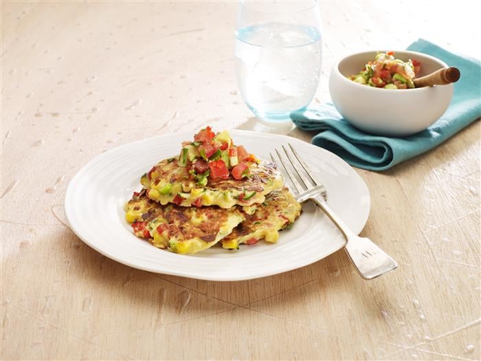 LiveLighter Healthy Zucchini & Corn Fritters Recipe