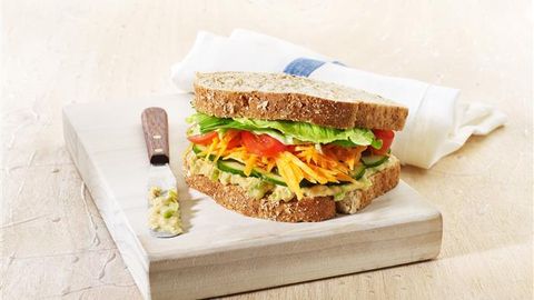 healthy healthy hummus salad sandwich recipe recipe Hummus Salad Sandwich