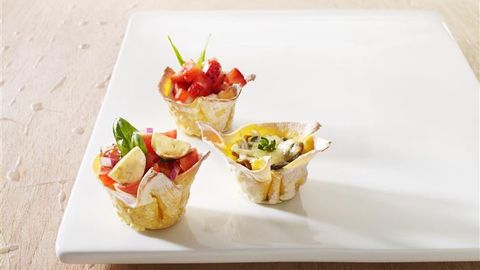healthy healthy caprese wonton cups recipe recipe Caprese Wonton Cups