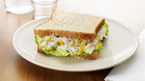 healthy healthy chicken & salad sandwich recipe recipe Chicken & Salad Sandwich