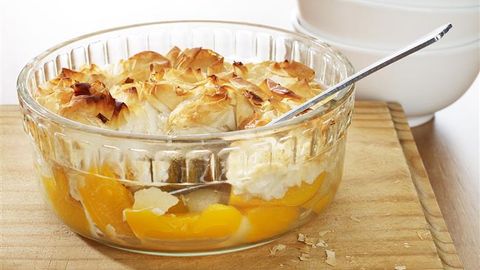 Peach and apple pie