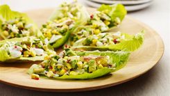 Crab Corn & Avocado Lettuce Boats