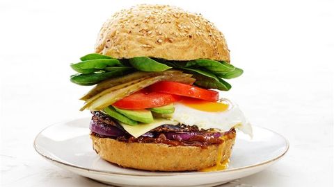 healthy healthy loaded mushroom burger recipe recipe Loaded Mushroom Burger