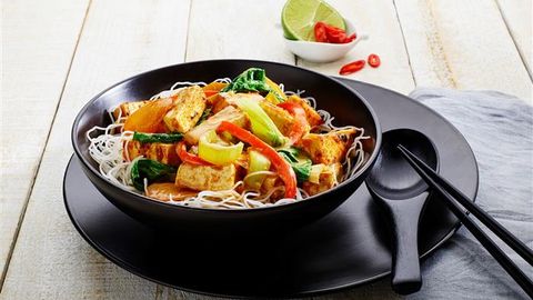 healthy healthy sticky tofu noodles recipe recipe Sticky Tofu Noodles 3-2-1