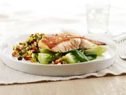 Grilled Salmon with Brown Rice Salad 3-2-1