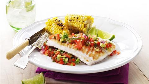 healthy healthy grilled fish with salsa recipe recipe Grilled Fish with Salsa 3-2-1