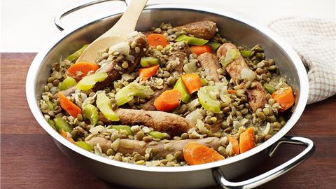 healthy healthy sausage & lentil stew recipe recipe Sausage & Lentil Stew 3-2-1