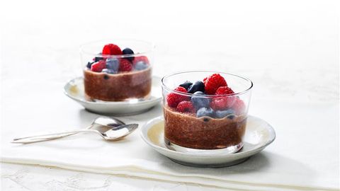 Choc Berry Chia Pudding