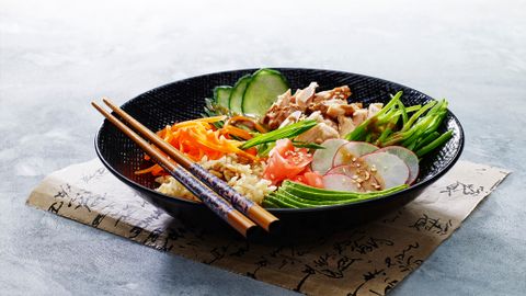 healthy healthy japanese sesame tuna rice bowl recipe recipe Japanese Sesame Tuna Rice Bowl 3-2-1