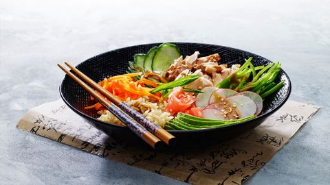 Japanese Sesame Tuna Rice Bowl 3-2-1