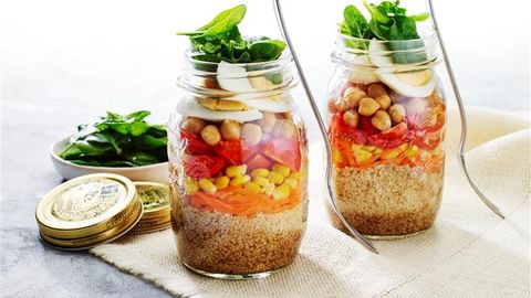 healthy healthy mason jar rainbow salad recipe recipe Mason Jar Rainbow Salad 3-2-1