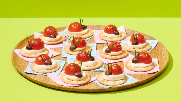 Ladybug cheese crackers