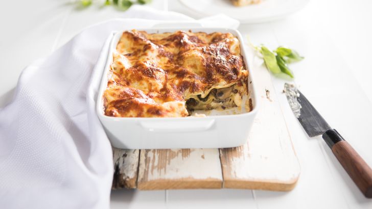 Mushroom, Spinach and Lentil Lasagne Mushroom, Spinach and Lentil Lasagne