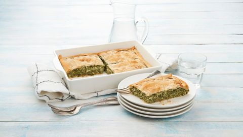 healthy healthy spanakopita style spinach pie recipe recipe Spanakopita Style Spinach Pie