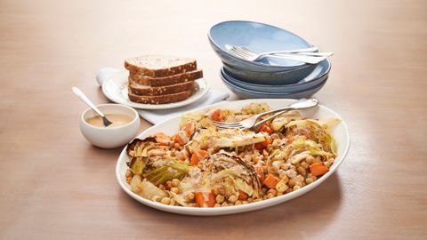 Zesty cabbage tray bake 3-2-1