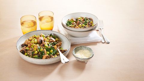 healthy healthy mushroom & edamame rice recipe recipe Mushroom & Edamame Rice