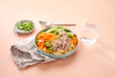 Simple tuna sushi bowls