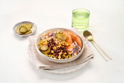 BBQ bean slaw bowls