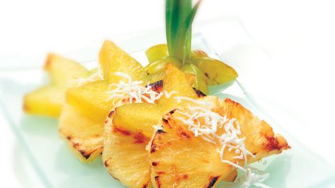 Grilled Pineapple with Star Fruit