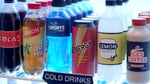 Bottles of sugary drink