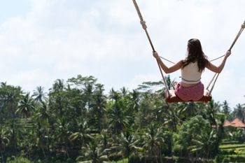 Swinging in the rice paddies