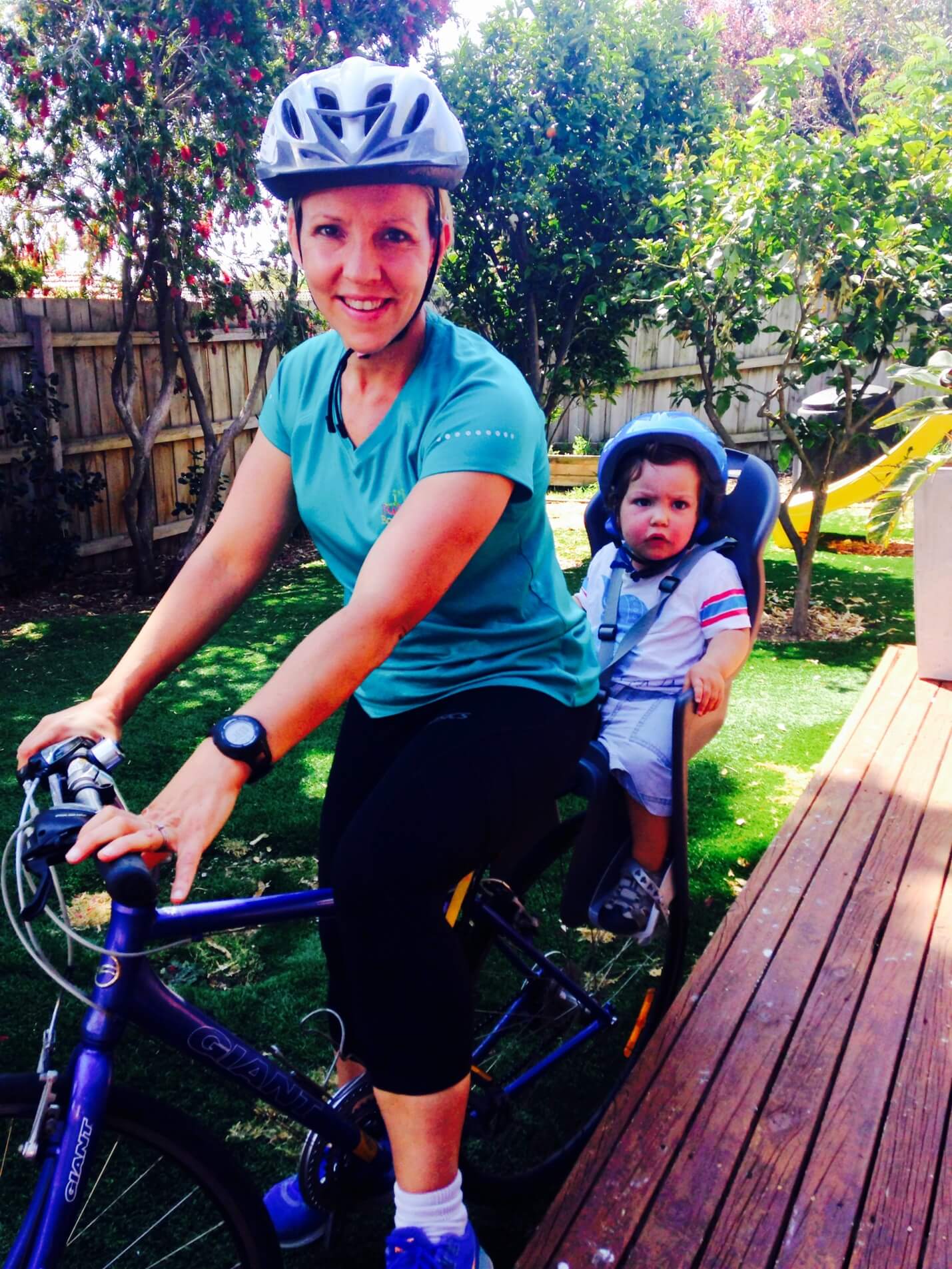 Anita on bike