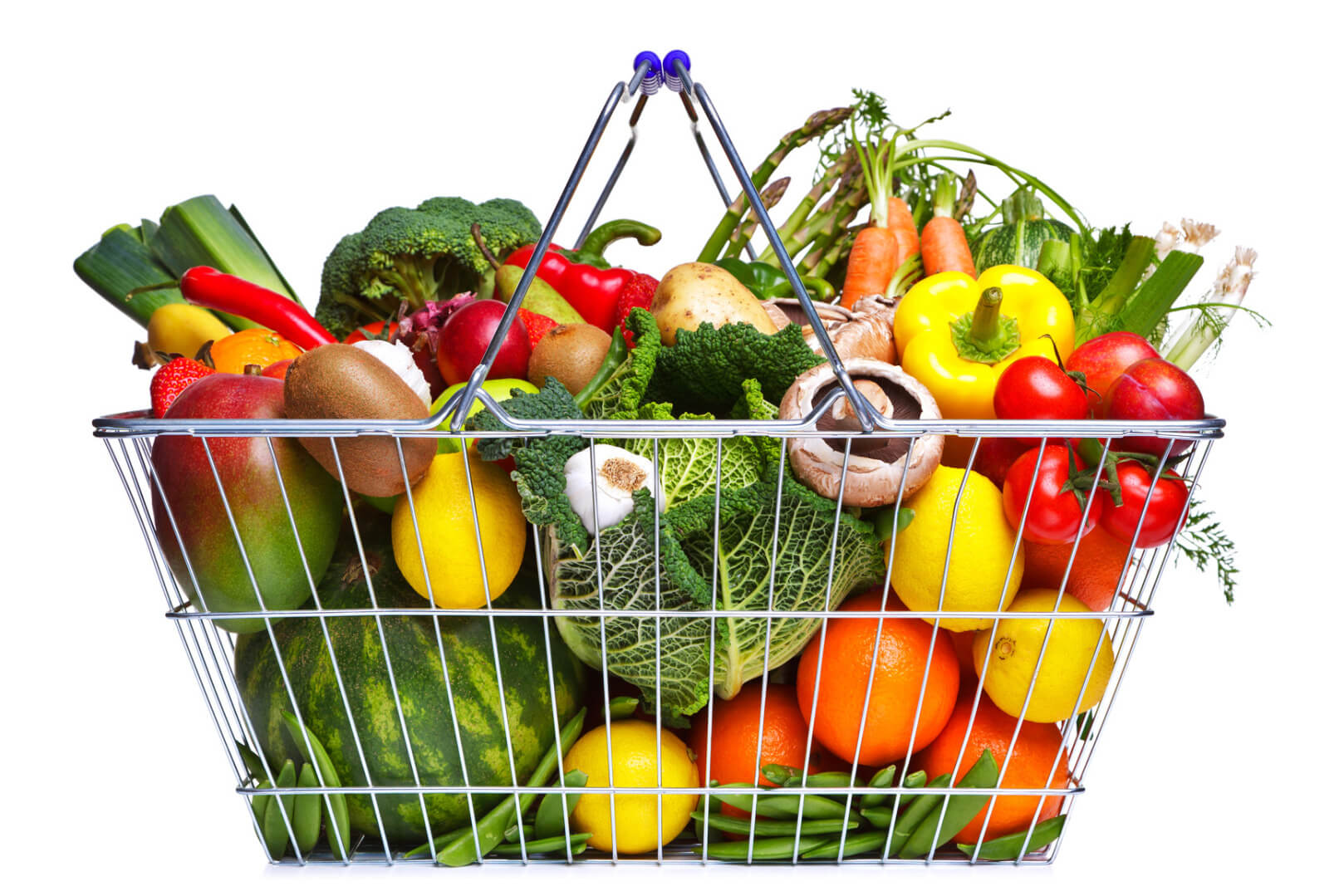 basket of fruit and vegetables