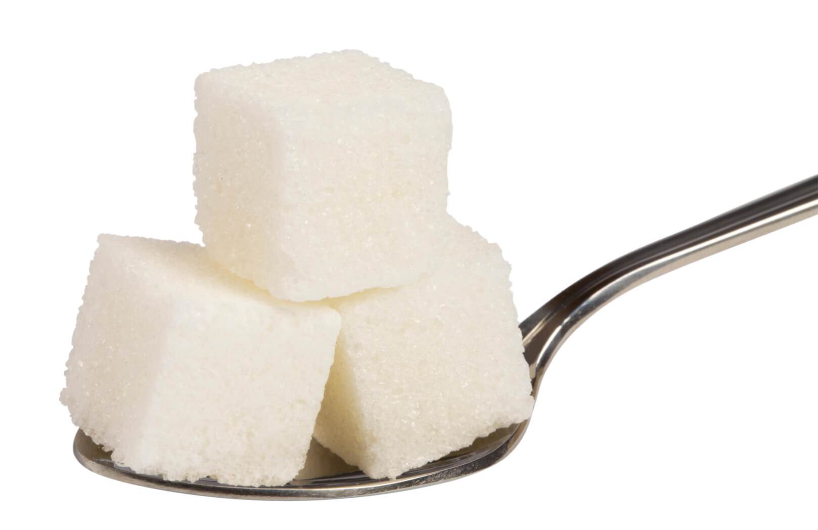 sugar cubes on a spoon