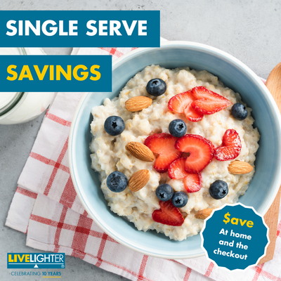 Single serve savings!