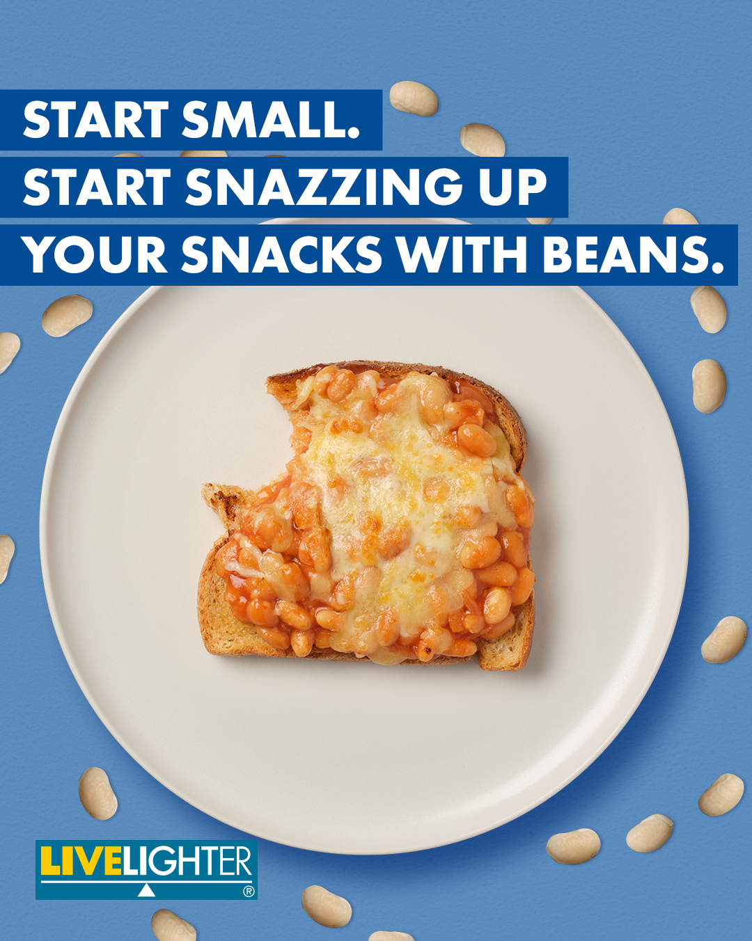 Bean filled snack