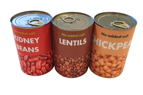 Tinned beans and lentils