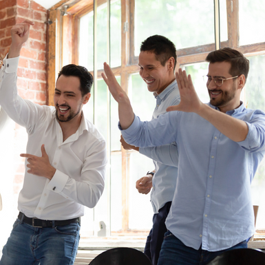 colleagues dancing