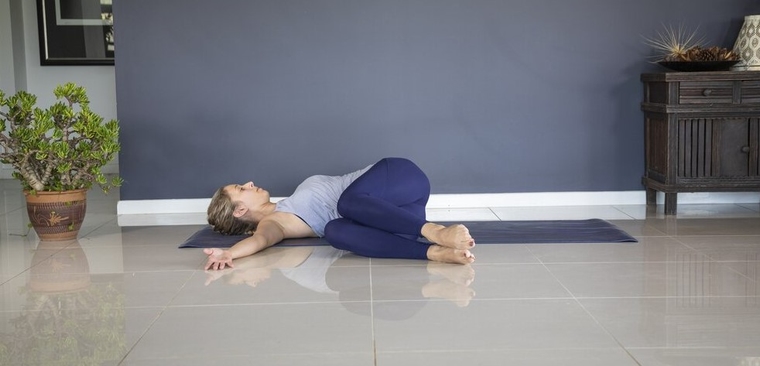 Spinal twist pose