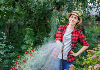 Watering the garden
