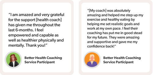 Quotes from BHC clients speaking postively about the service