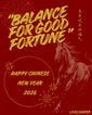 Red tile with horse and fireworks